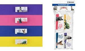 Tombow Kunststoff-Radierer MONO "Die Schule...", 4er Pack