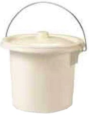 EDA Hygiene-Eimer, mit Metallgriff, 5,5 Liter, creme