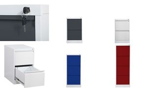 phoenix Aktenschrank FC1002GBK, 2 Schubladen, hellgrau/blau