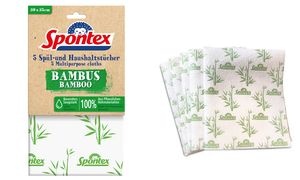 Spontex Spül- und Haushaltstuch Bambus, 5er Pack
