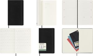 MOLESKINE Buchkalender 2025, Wochen, L/A5, Softcover,schwarz