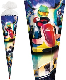 ROTH Schultüte "Kart Race", rund, 700 mm, Folie