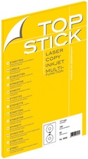 TOP STICK CD-Etiketten Maxi, Durchmesser: 117 mm, weiß