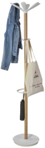 ALBA Garderobenständer "NAHOW", Höhe: 1.750 mm, Buche / weiß