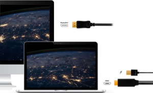 LogiLink HDMI-Kabel, HDMI-A + USB-A - DisplayPort Stecker