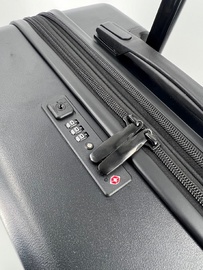 JSA Reisetrolley-Set, 50% recycletes ABS, 3er Set, schwarz