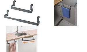 metaltex Handtuchhalter Flex-Bar, ausziehbar, grau