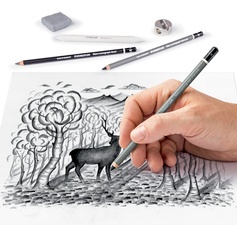 STAEDTLER Zeichenset/Kohleset Charcoal Design Journey