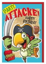 SUSY CARD Geburtstagskarte - Humor "Piratenpapagei"