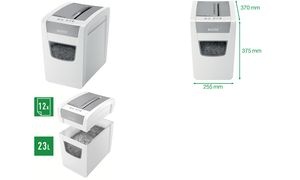 LEITZ Aktenvernichter IQ Office S Slim, Partikel 4 x 28 mm