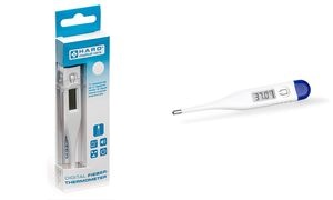 HARO Fieberthermometer, feste Spitze, weiß/blau