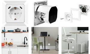 LogiLink Unterputz-Steckdose, 1x CEE 7/3, 2x USB-C, PD, weiß