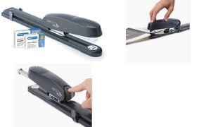 RAPESCO Langarm-Heftgerät ECO, schwarz, mit Heftklammern