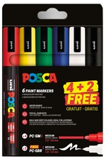 POSCA Pigmentmarker PC-5M + PC-5BR GRATIS, Promopack