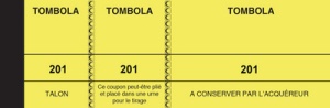 ELVE Bloc "Tombola", 50 x 150 mm, jaune canari