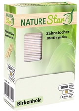NATURE Star Zahnstocher, aus Holz, lose