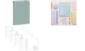 QUO VADIS Agenda PLAN NOTE 1521, 2026/2027, vert pastel