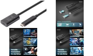 DIGITUS USB 3.2 Gen2 Aktives Verlängerungskabel, 5,0 m