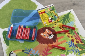 EBERHARD FABER Dreikant-Wachsmalkreide COLORI, 10er Etui