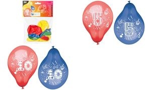 PAPSTAR Zahlenluftballons "2", rund, farbig sortiert