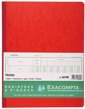 EXACOMPTA Piqûre comptable "Ventes", 320 x 250 mm, 80 pages
