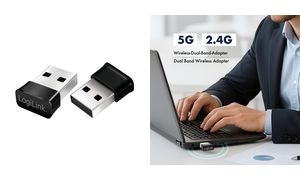 LogiLink WLAN Dual-Band USB 2.0 Adapter, 650 MB, schwarz