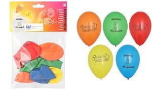 PAPSTAR Luftballons "Happy Birthday", farbig sortiert