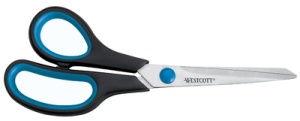 WESTCOTT Schere Easy Grip, Länge: 140 mm, für Linkshänder