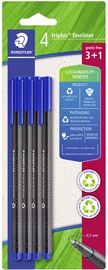 STAEDTLER Fineliner triplus, schwarz, 4er Blister