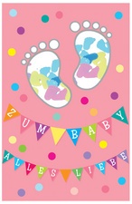 SUSY CARD Geburtskarte "Junge Konfetti Füße"