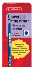 herlitz Großraum-Tintenpatronen, königsblau, löschbar