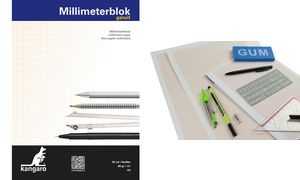 kangaro Millimeterpapier-Block, DIN A3, 80 g/qm, 25 Blatt