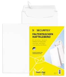 SECURITEX Faltenversandtasche C4, ohne Fenster, weiß