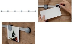 MAUL Planhalter-Wandschiene mit 4 Clips, Länge: 1.045 mm