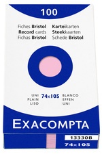 EXACOMPTA Karteikarten, DIN A7, liniert, weiß
