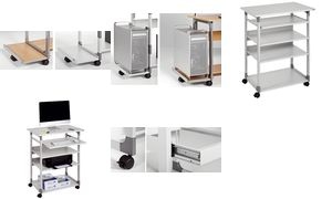 DURABLE PC-Arbeitsplatz SYSTEM Computer Trolley 75 VH