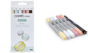 COPIC Marker ciao, 5+1 Set "Pastels"