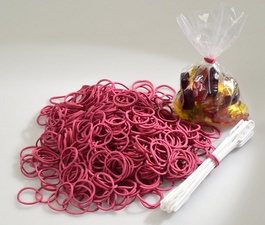 dm-folien Gummiringe im Beutel, rot, 80 mm, Großpackung