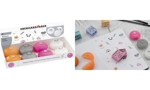 EBERHARD FABER Kunststoff-Radierer Animal, 8er Display
