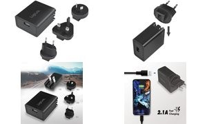 LogiLink USB-Reiseadapter mit 2,1A Fast Charging, schwarz