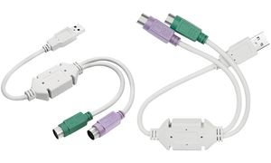 LogiLink USB 1.1 - 2 x PS/2 Adapterkabel, Länge: 0,20 m