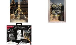 uni-ball Kreidemarker Chalk marker, 4er Weihnachtsbox SCANDI