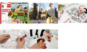 Marabu KiDS Window Color-Set "Ponyhof", 6 x 25 ml