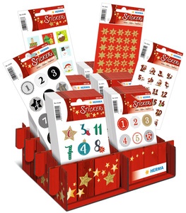HERMA Weihnachts-Sticker DECOR "Adventskalender", im Display