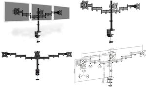 DIGITUS LCD-/LED-/TFT-Monitorarm Triple, bis 69 cm (27")