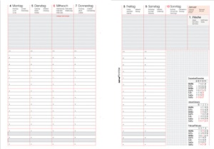 bind Ersatzkalender 2027 für Terminplaner A5 Modell 15501