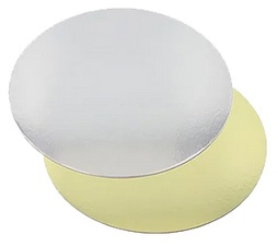 STARPAK Tortenplatte rund, Durchmesser: 300 mm, gold/silber