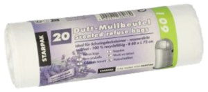 STARPAK Mülleimerbeutel mit Duft, LDPE, 30 Liter, grau