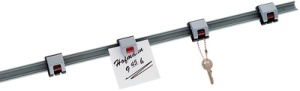 MAUL Rollenclip-Wandleiste, schwarz-grau, Länge: 1.000mm