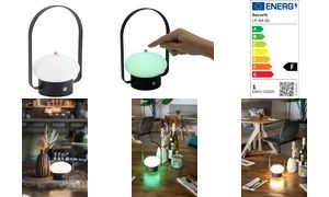 Securit Akku LED-Tischleuchte BARCELONA, schwarz